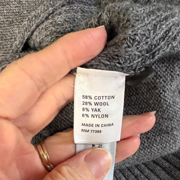 Madewell Wallace Gray Button-Up Cardigan Wool Yak Blend Size Medium - Picture 5 of 5